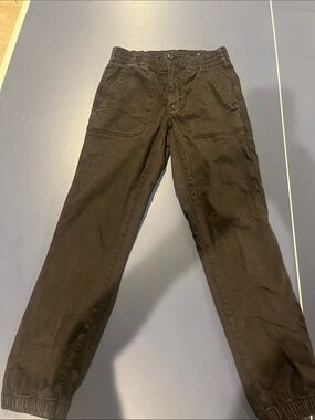 American Eagle Outfitters Brown Elastic-Waist Joggers